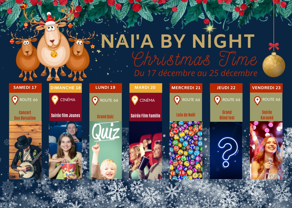 Soirées vacances de Noël au Nai'a Village