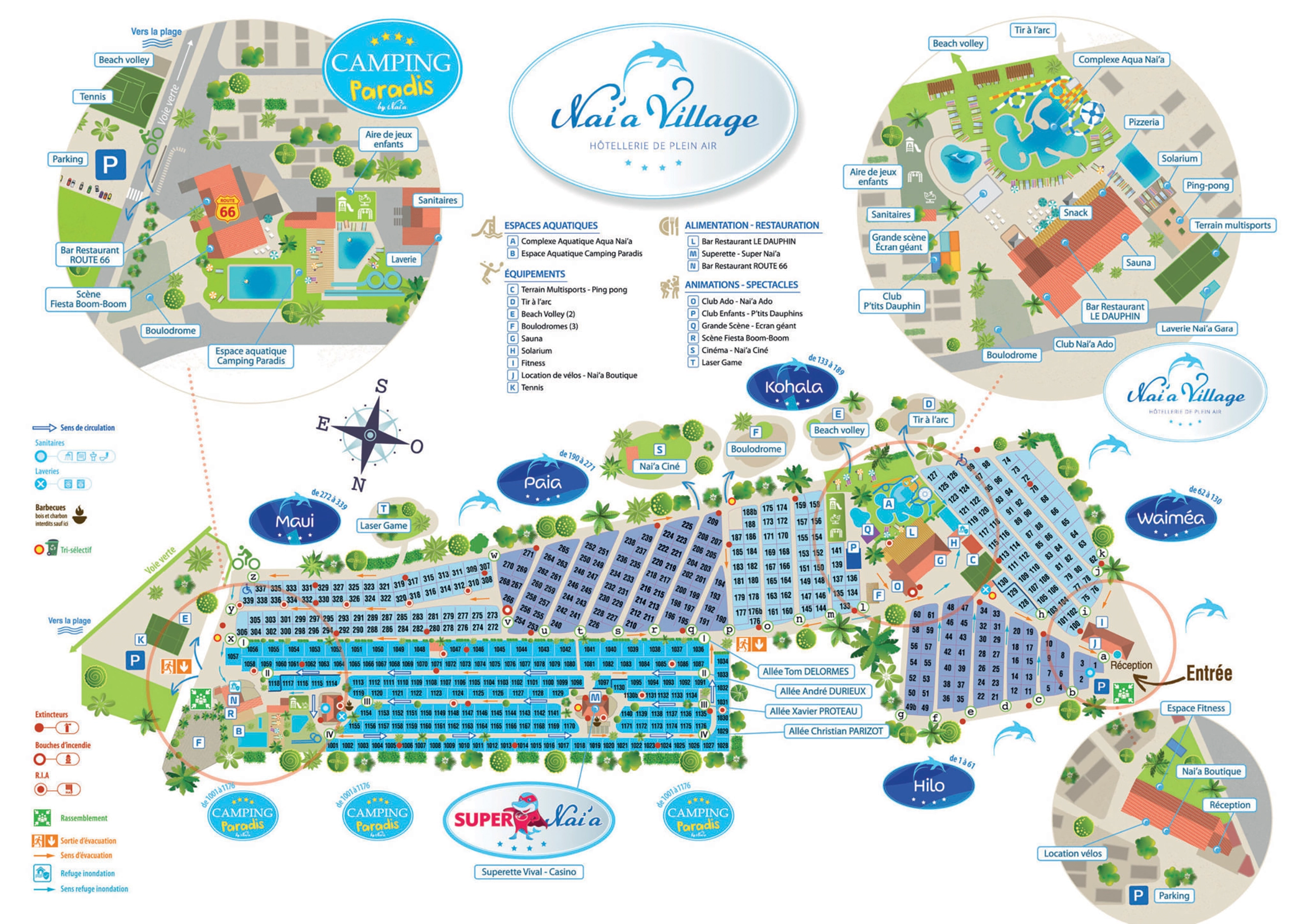 Plan du camping Naia Village