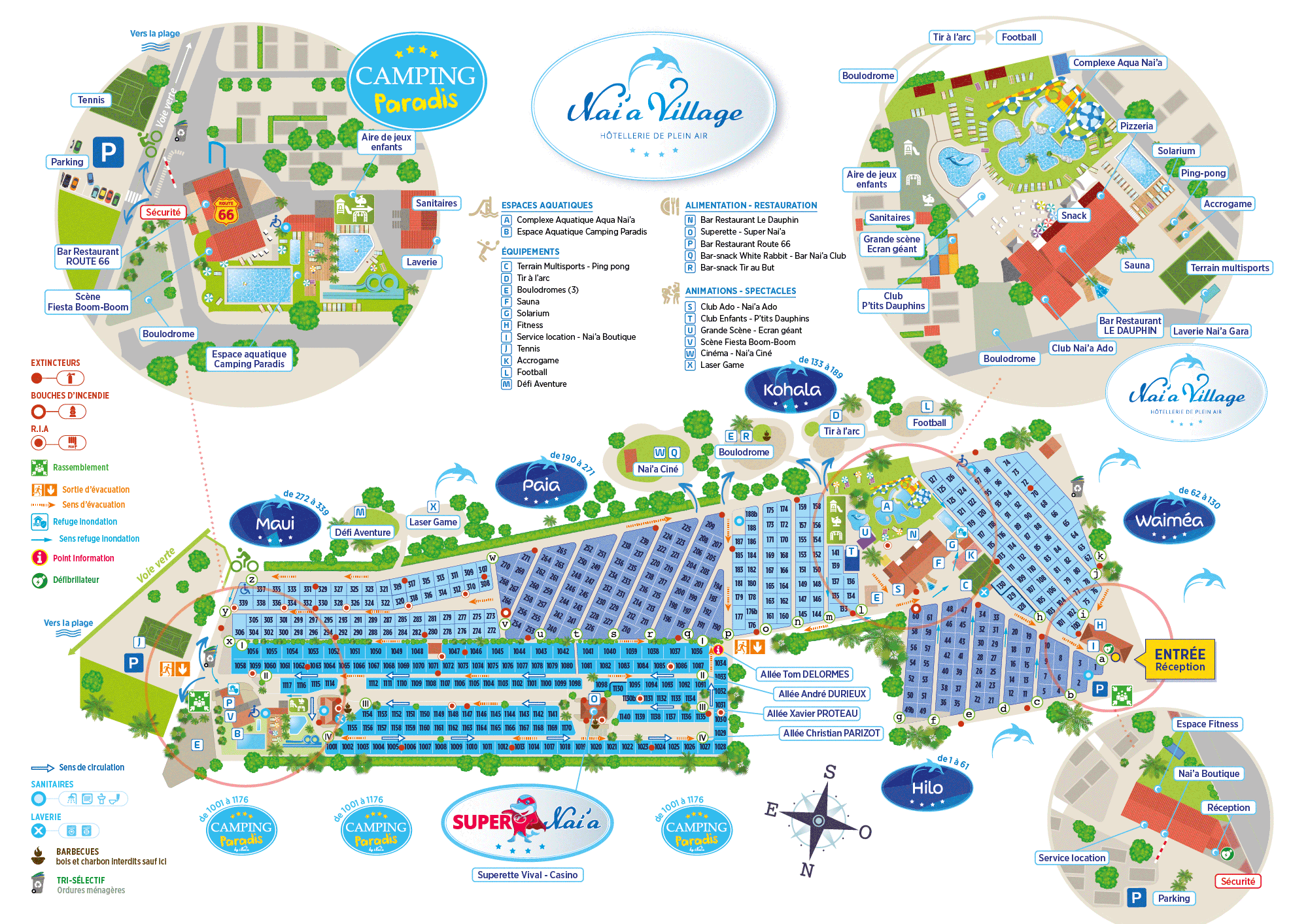 Plan du camping Naia Village
