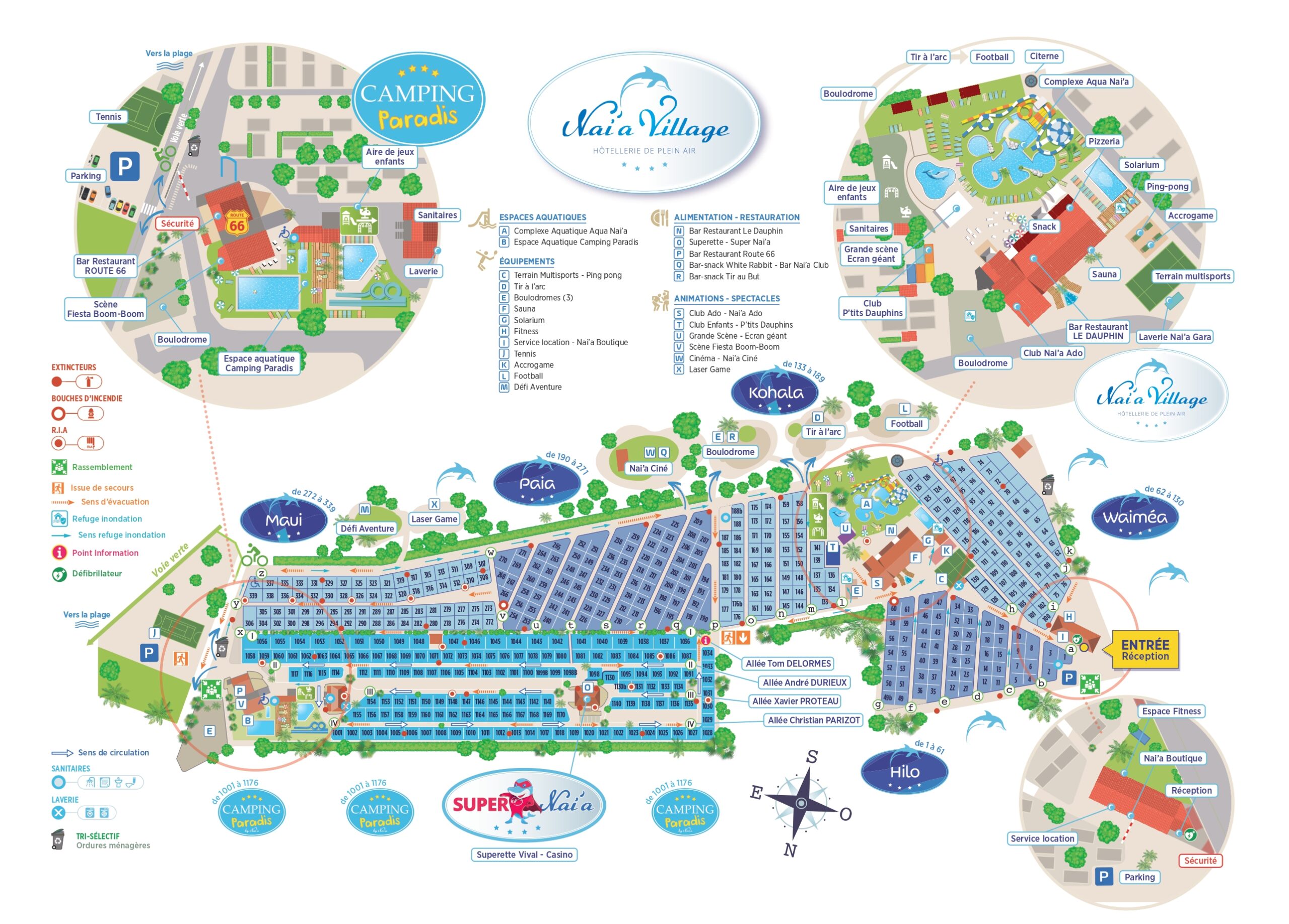 Plan du camping Naia Village