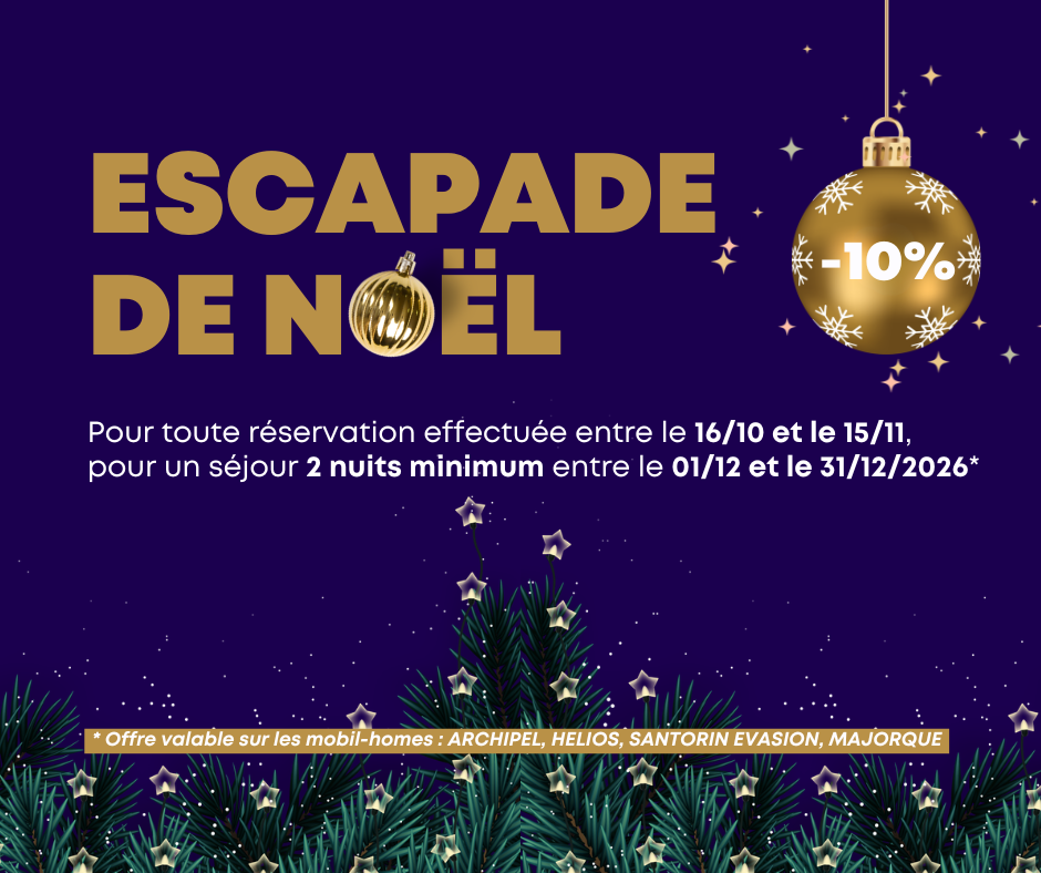 Escapade Noel - 10% de promotion mobil home Escapade Noel - 10% de promotion mobil home